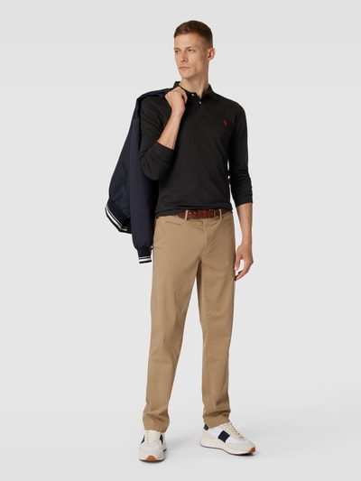Polo Ralph Lauren Slim Fit Poloshirt mit Label-Stitching Black 1
