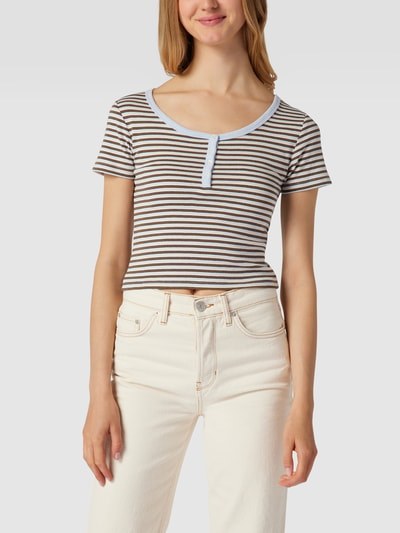 Levi's® Cropped T-Shirt mit Streifenmuster Weiss 4