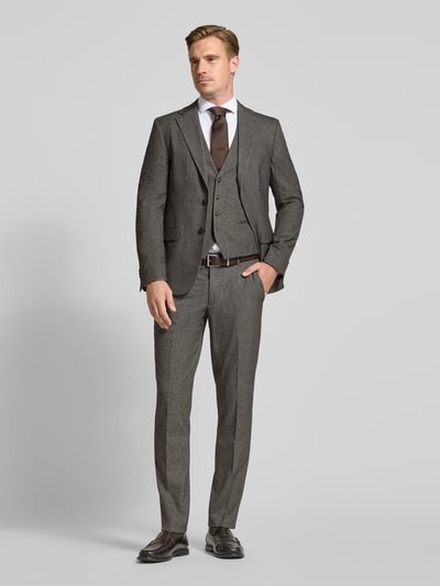 MCNEAL Regular Fit colbert met klepzakken Donkerbruin - 1