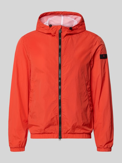 Productfoto, oranje Peuterey Jacke mit Kapuze Modell 'NIGLE', regular fit, tweewegrits, steekzakken, zichtbare textuur