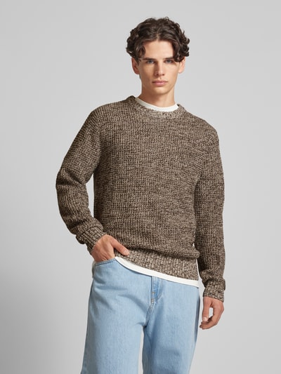 Jack & Jones Strickpullover mit Rundhalsausschnitt Modell 'LIAM' Beige 4