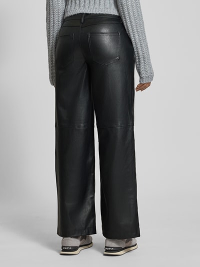 VILA Wide Fit Stoffhose in Leder-Optik Modell 'Annie' Black 5