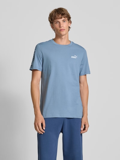 PUMA PERFORMANCE T-Shirt mit Label-Stitching und Rundhalsausschnitt Hellblau 4