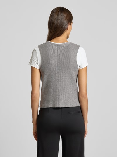 Soyaconcept Weste mit V-Ausschnitt Modell 'KANITA' Mittelgrau Melange 5