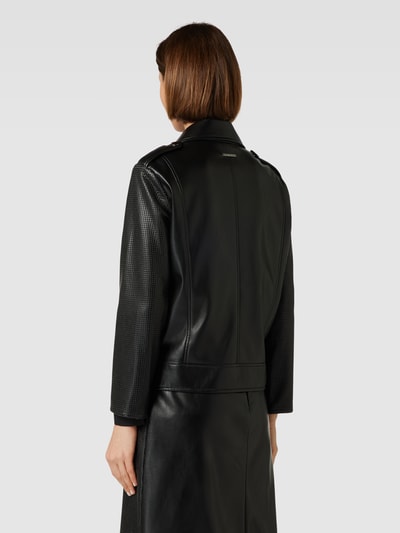 ARMANI EXCHANGE Leren jack met reverskraag Zwart - 5