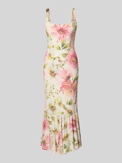 Guess Maxikleid mit Karree-Ausschnitt Modell 'FLEUR' Ecru 2