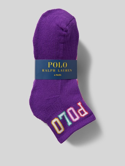 Polo Ralph Lauren Sneakersokken met labeldetail in een set van 6 paar Wit - 3