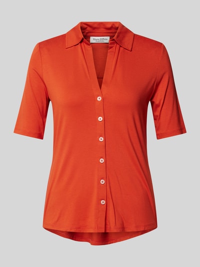 Marc O'Polo Regular Fit Jersey-Bluse mit kurzem Arm aus Viskose-Mix Orange 2