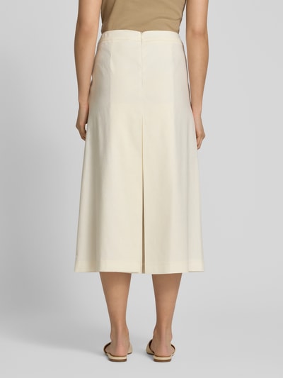 MORE Leinenrock mit Gehschlitz Offwhite 5