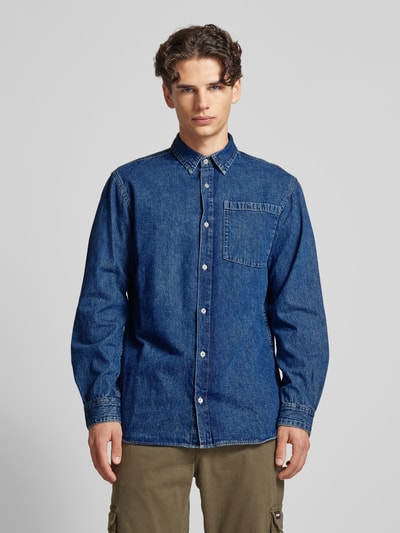 Jack & Jones Koszula casualowa o kroju regular fit z kieszenią na piersi model ‘CREEK’ Ciemnoniebieski 4