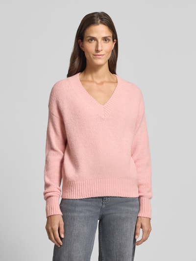 Weekend Max Mara Comfort Fit Strickpullover aus Woll-Mix Modell 'VISITA' Hellrosa 4