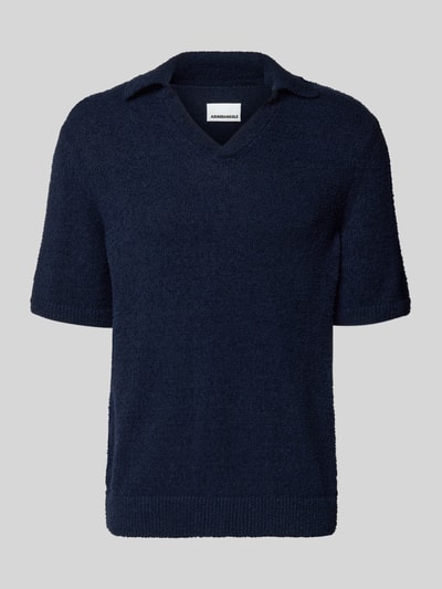 ARMEDANGELS Regular Fit Poloshirt aus Bio-Baumwoll-Mix Modell 'BOUCLE' Marine 2