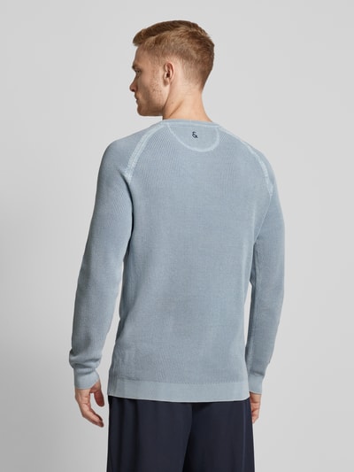 Colours & Sons Gebreide pullover met ribboorden Lichtblauw - 5