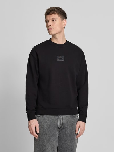 HUGO Regular Fit Sweatshirt aus reiner Baumwolle Modell 'DAYLO' Black 4