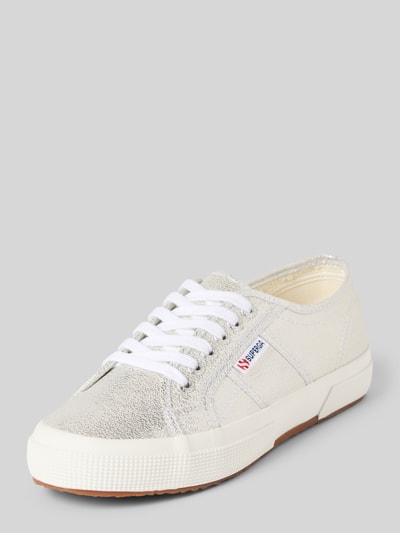 Superga Sneakersy z detalem z logo i sznurowaniem Srebrny 1