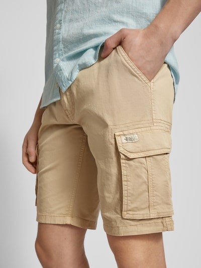 Blend Regular Fit Cargoshorts mit Label-Patch Beige 3
