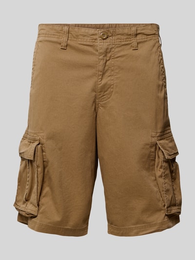 Produktfoto, Straight Fit Shorts mit Cargo-Taschen Modell 'Core' von GAP in Braun, Baumwoll-Mix, sichtbare Taschen und Verschlüsse, neutraler Hintergrund