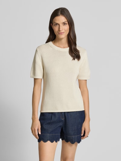 MOS MOSH Strickshirt mit Rundhalsausschnitt Modell 'Arin' Ecru 4