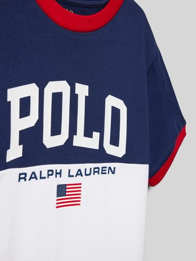 Polo Ralph Lauren Teens T-shirt met logostitching, model 'RINGER' Wit - 2