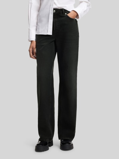 HUGO Wide Leg Jeans aus Baumwoll-Mix Black 3