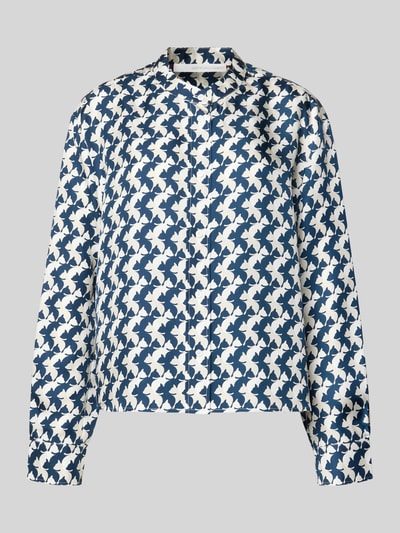Herzensangelegenheit Overhemdblouse van pure zijde Marineblauw - 2