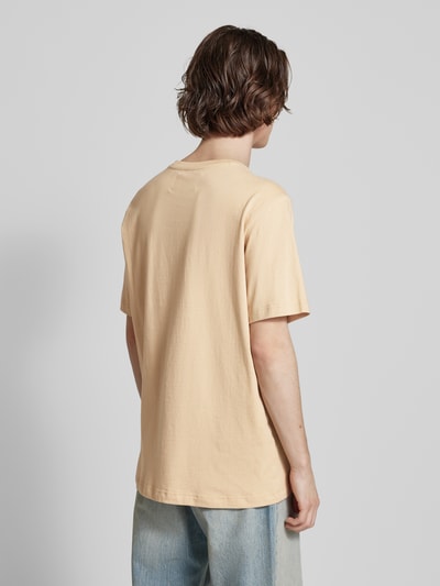 CHAMPION T-Shirt mit Label-Stitching Beige 5