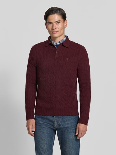 Polo Ralph Lauren Regular Fit Pullover aus Woll-Kaschmir-Mix Bordeaux 4