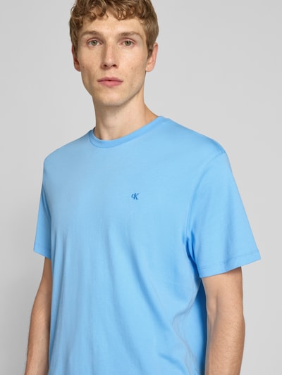 CK Calvin Klein T-Shirt mit Label-Stitching Sky 3