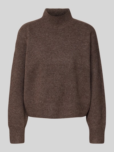 Neo Noir Relaxed Fit Strickpullover mit Woll-Anteil Modell 'Paulina' Dunkelbraun 2