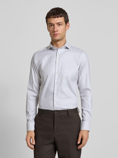 Profuomo Slim Fit Business-Hemd mit Haifischkragen Modell 'Cutaway' Sand 4