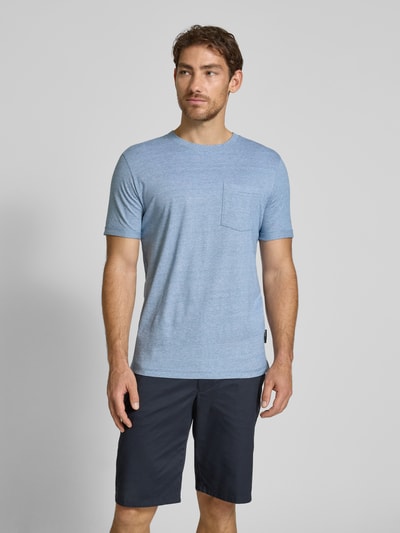 Tom Tailor Denim Regular Fit T-Shirt aus reiner Baumwolle Blau Melange 4
