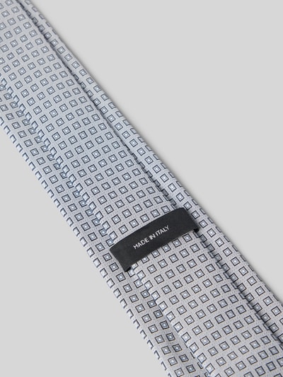 Productfoto, lichte stropdas met blauwgrijs all-over motief, gladde textuur, Krawatte aus Seide-Mix mit Allover-Muster van BOSS, Heren
