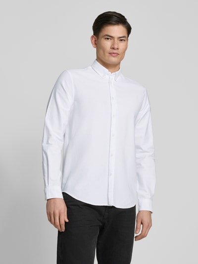 Samsøe & Samsøe Regular Fit Freizeithemd mit Button-Down-Kragen Modell 'SALIAM' Weiss 4