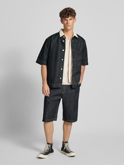 REVIEW Baggy Fit Jeans Shorts mit Gürtelschlaufen - Jorts Black 1