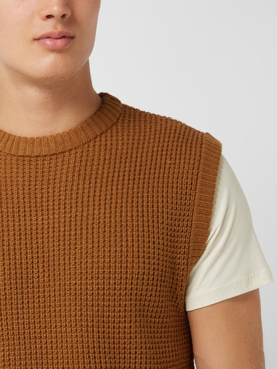 Jack & Jones Pullunder mit strukturiertem Maschenbild Modell 'Nick' Camel 3