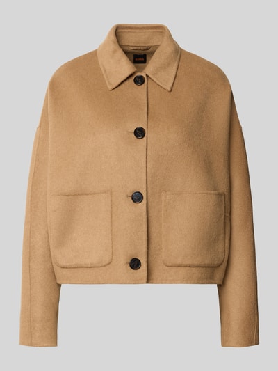 BOSS Orange Regular Fit Blouson mit integriertem Schal am Kragen Modell 'C_Cafrina' Cognac 1