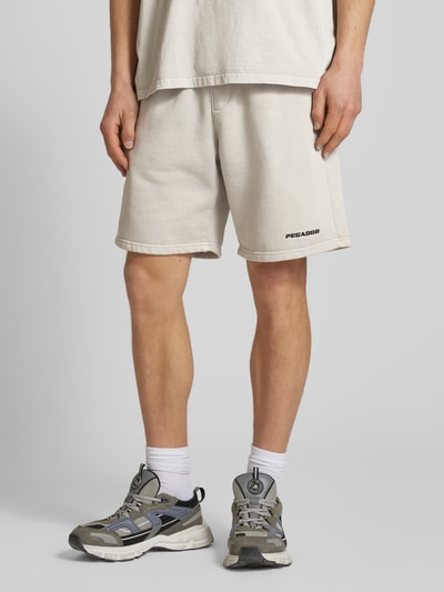 Pegador Sweatshorts mit Label-Stitching Hellgrau 4