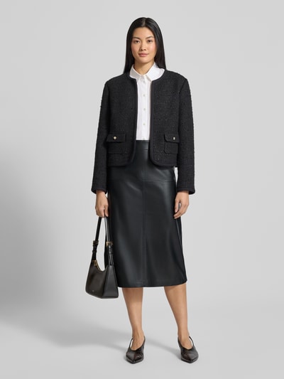 Rich & Royal Midirock in Leder-Optik mit Gehschlitz Black 1