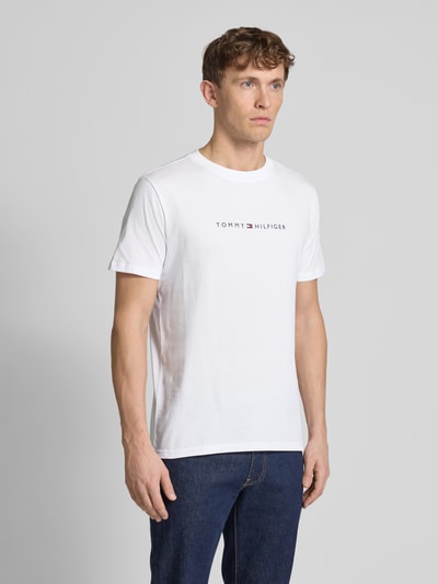 Tommy Hilfiger T-Shirt mit Label-Print Weiss 4