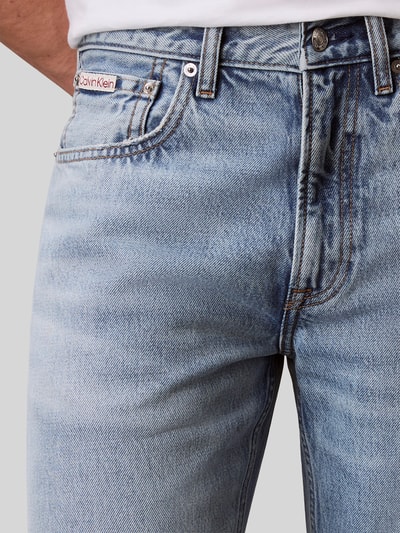 Calvin Klein Jeans straight fit jeans van puur katoen Lichtblauw - 3
