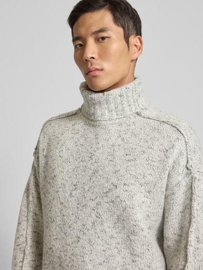 WON HUNDRED Oversized Rollkragenpullover aus Lanawoll-Mix Hellgrau 3