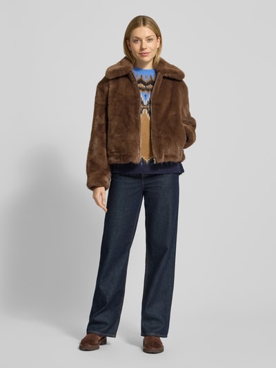 Oui Jacke aus Kunstfell mit Reißverschluss Hazel 1