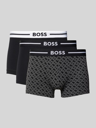 BOSS Trunks mit elastischem Label-Bund im 3er-Pack Black 1