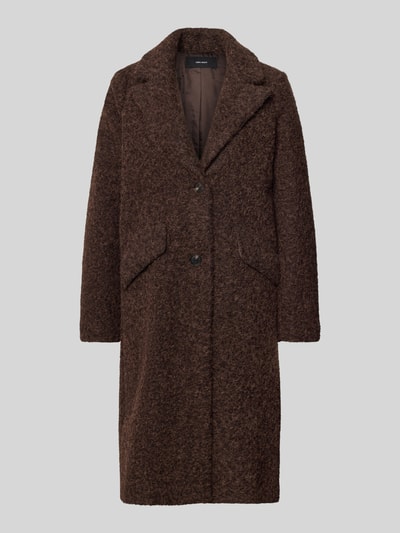 VERO MODA Mantel mit Bouclé-Struktur Modell 'VMELENA' Dunkelbraun 1