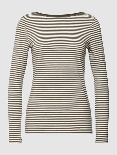 Montego Longsleeve mit Streifenmuster und U-Boot-Ausschnitt Schilf 2