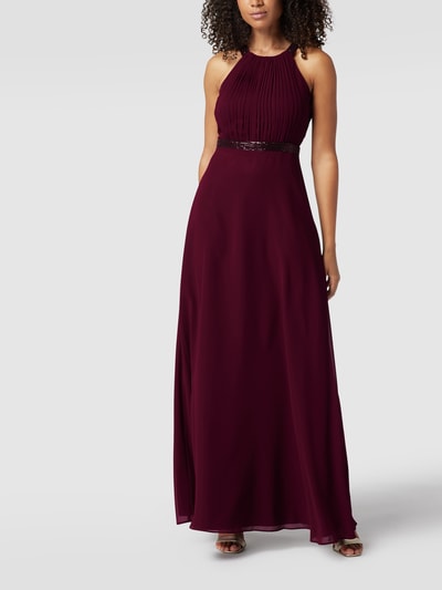 V.M. Abendkleid mit Taillenpasse Kirschrot 4