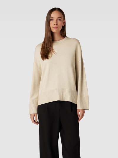 MSCH Copenhagen Strickpullover mit Rundhalsausschnitt Modell 'Odanna' Sand Melange 4