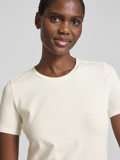 MM Regular Fit T-Shirt aus reiner Baumwolle Modell 'MULINO' Weiss 3