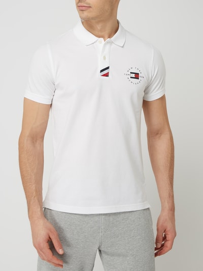 Tommy Hilfiger Slim Fit Poloshirt aus Bio-Baumwolle Weiss 4