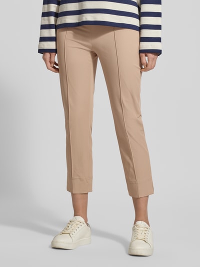 SEDUCTIVE Capribroek met lengtenaden model 'CAPRI' Taupe - 4